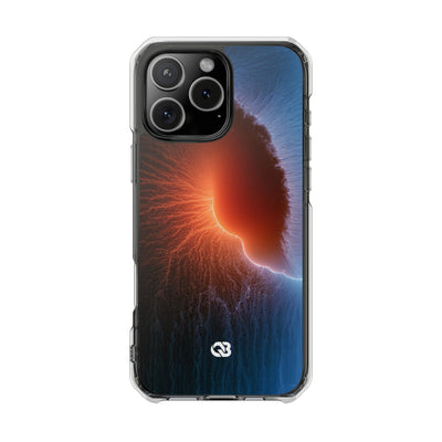 Thermal Aura Pulse · Clear Impact Magnetic Phone Case for iPhone · Blue