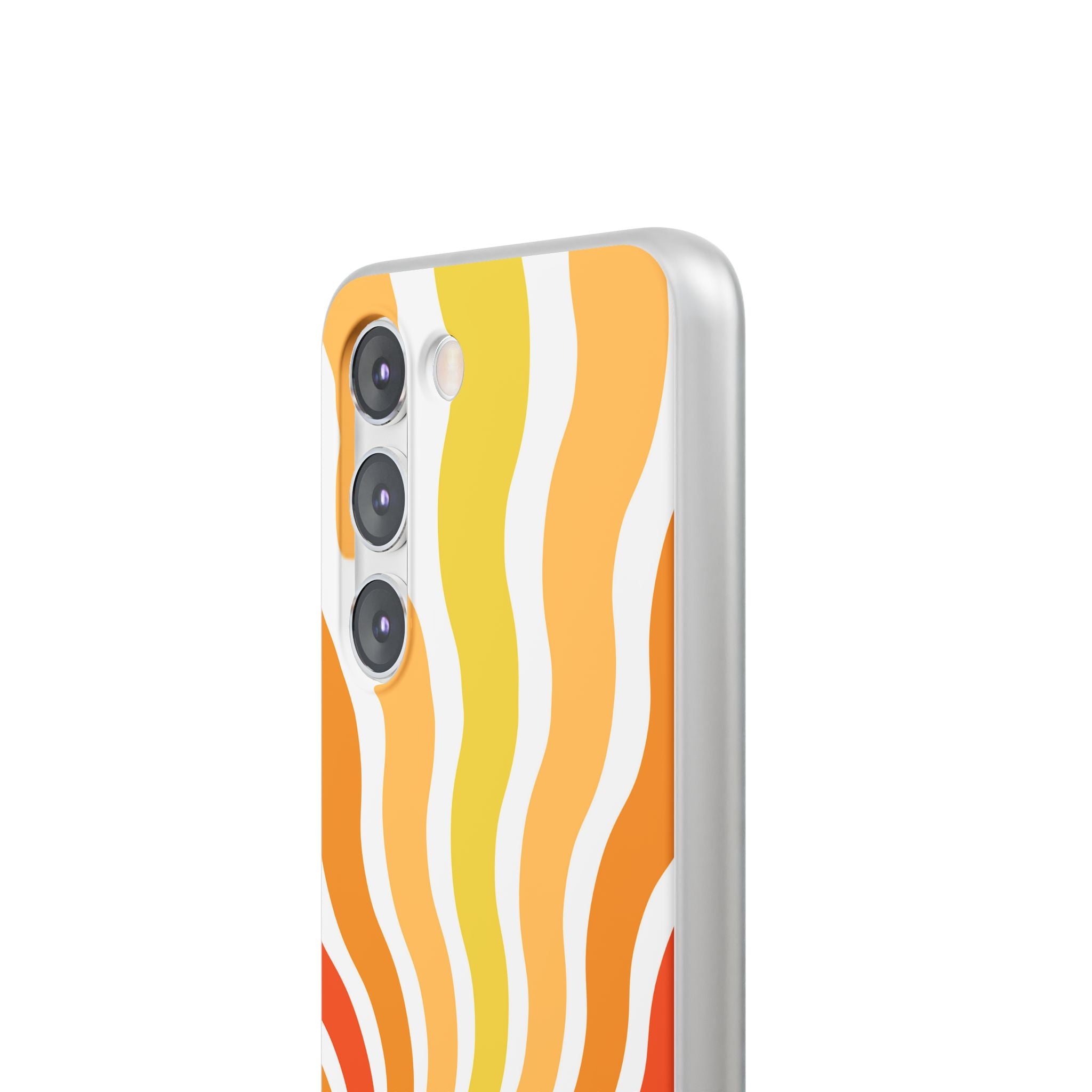 Amber Solar Waves · Soft Phone Case for Samsung