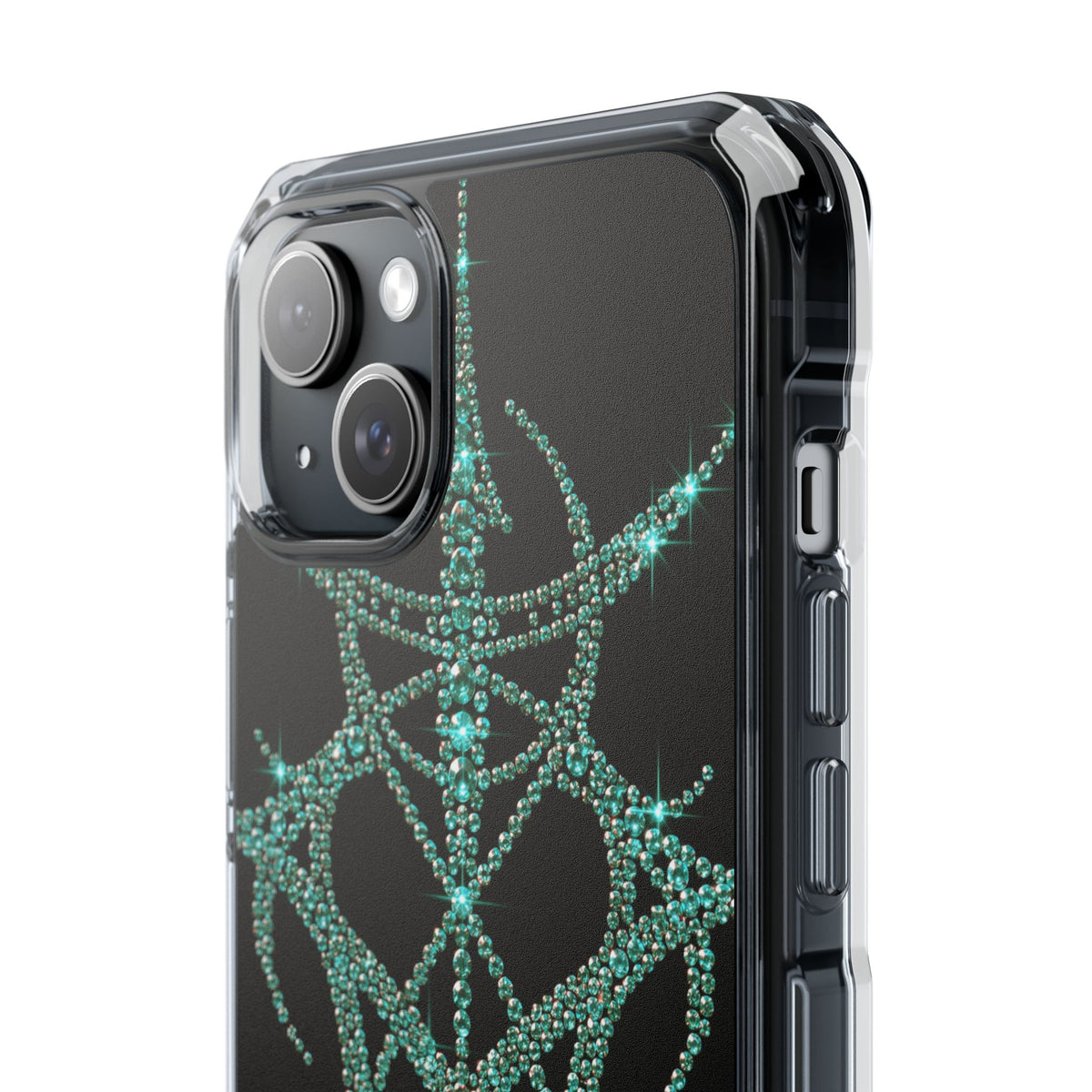 Teal Cyber Sigil · Clear Impact Magnetic Phone Case for iPhone · Teal