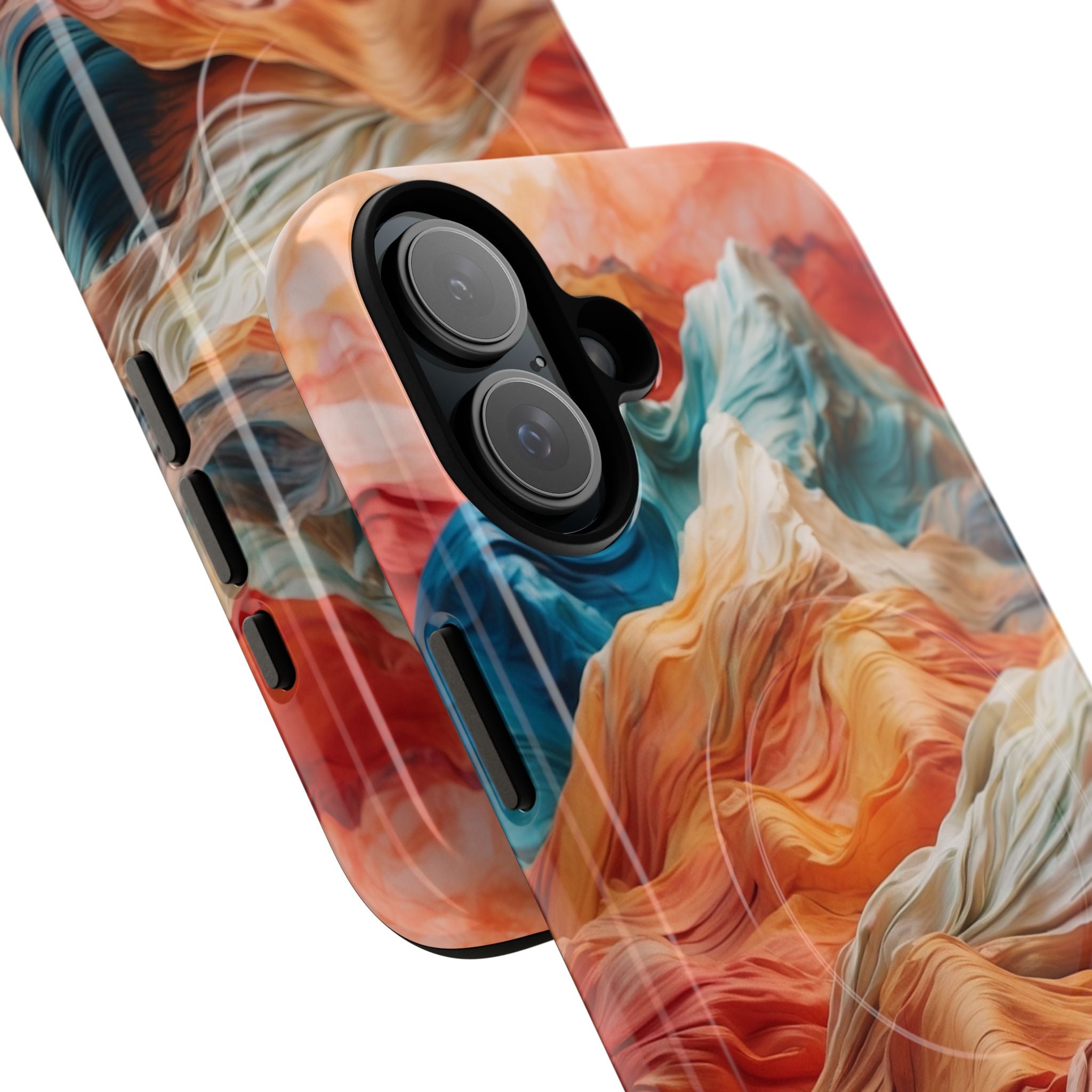 Fabric Peaks Cream iPhone 16 Plus Case - Tough+