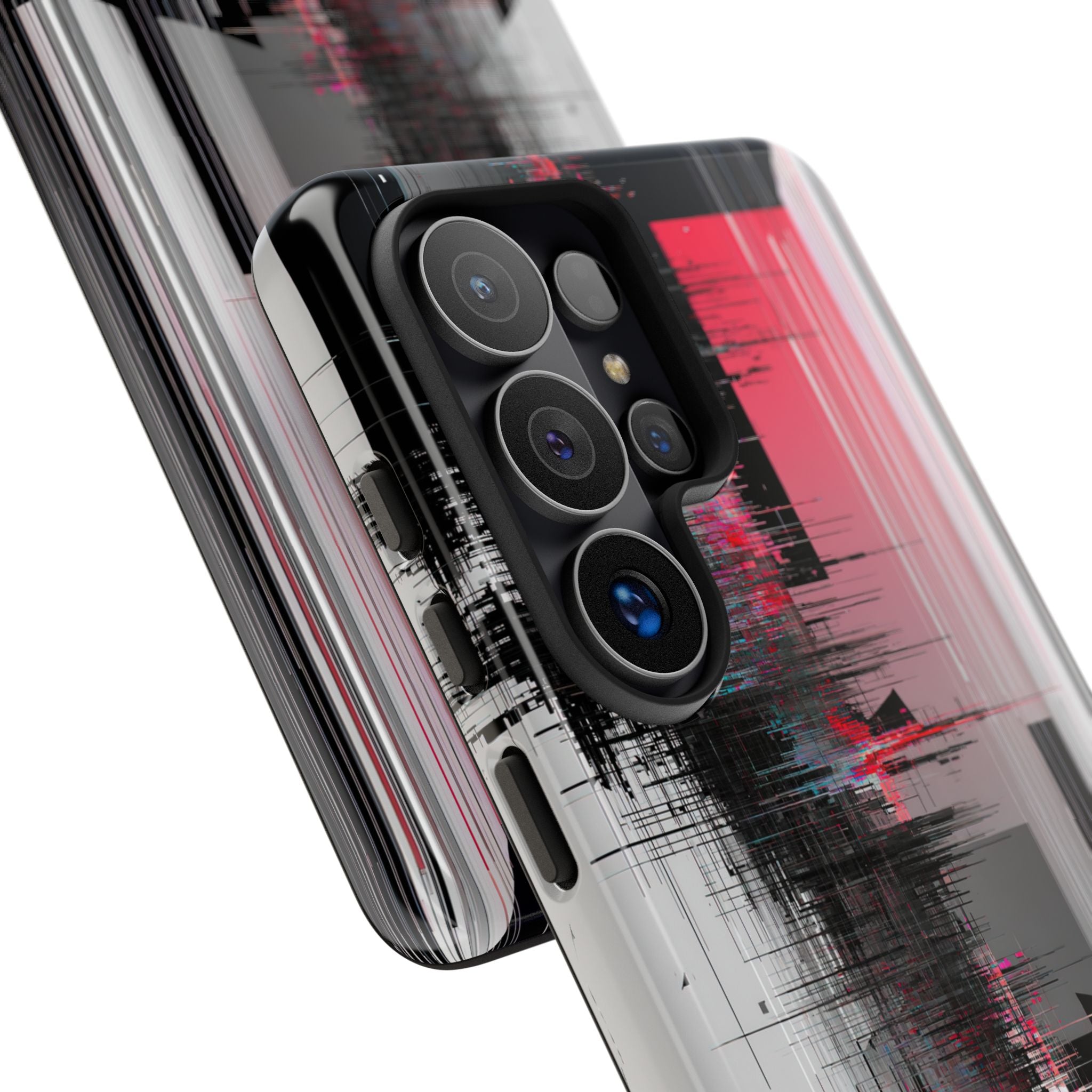 Black Tough Phone Case for Samsung - Crimson Data Leak