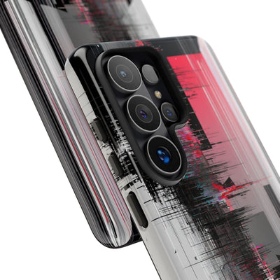 Black Tough Phone Case for Samsung - Crimson Data Leak