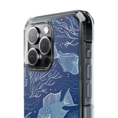 Navy Scale Reef iPhone 15 Pro Max Case - Impact
