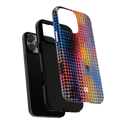 Chromatic Halftone Grid · Tough Phone Case for iPhone · Blue
