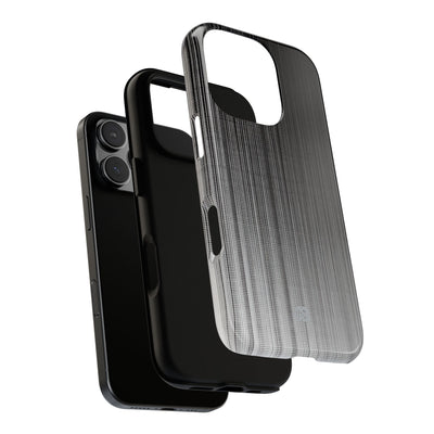 Grey Tough Phone Case for iPhone - Static Vertical Dither
