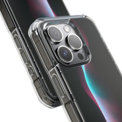 Neon Pixel Flow · Clear Impact Magnetic Phone Case for iPhone · Black