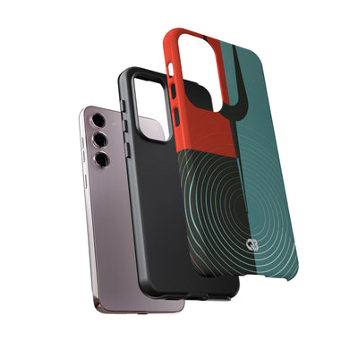 Teal Tough Phone Case for Samsung - Sonic Static Split