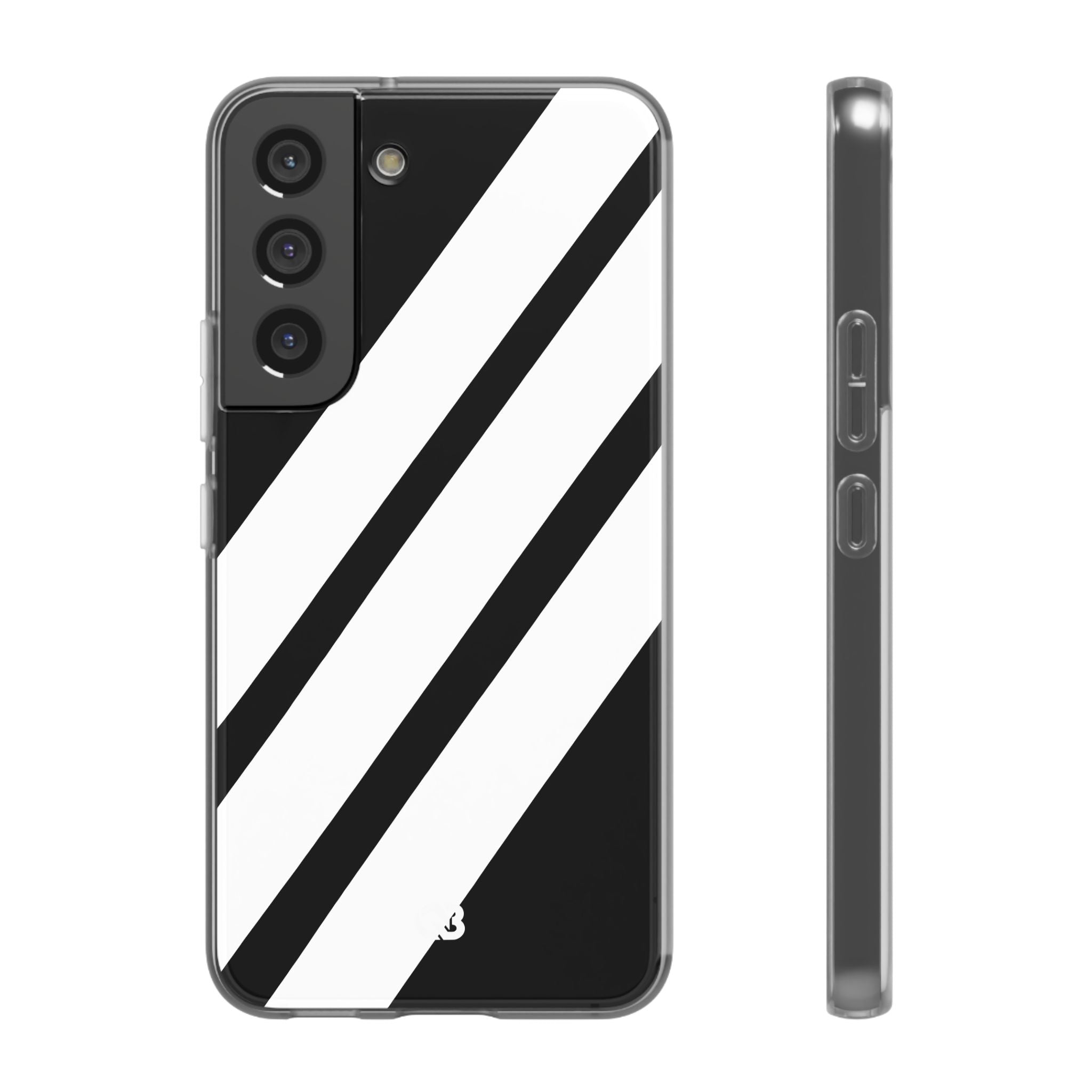 Obsidian White Bars · Soft Handyhülle für Samsung