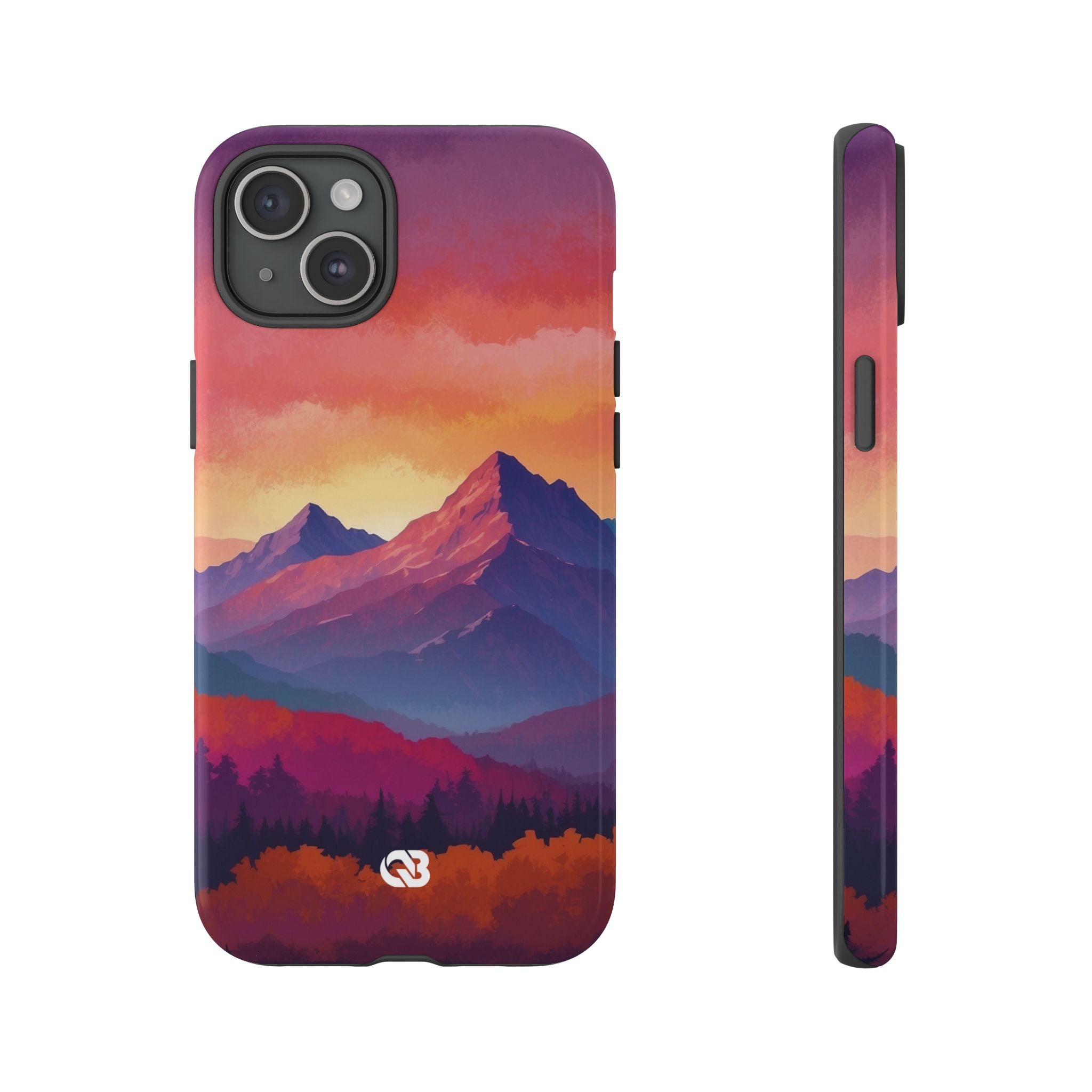 Crimson Mountain Dusk · Tough Phone Case for iPhone