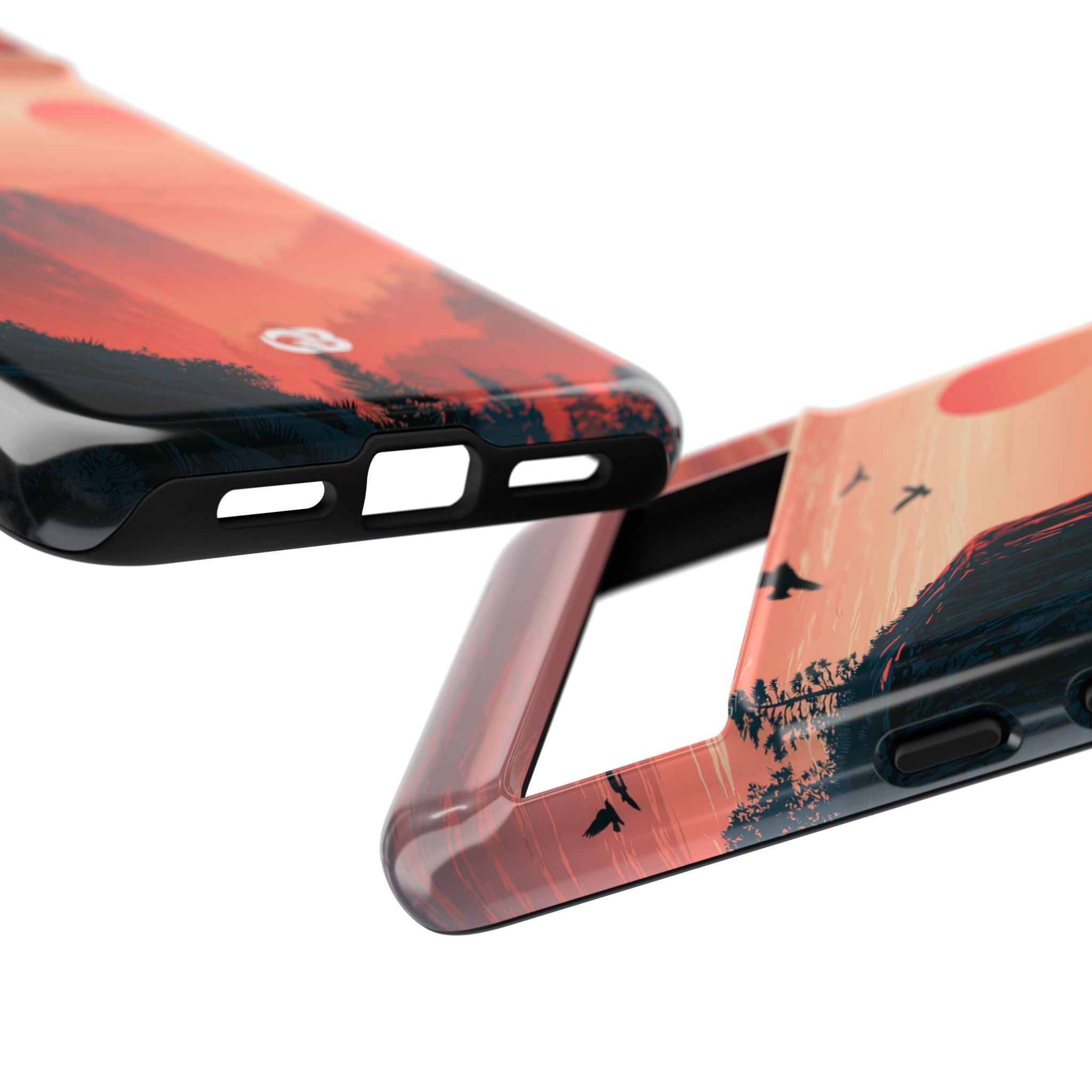 Orange Tough Phone Case for Google Pixel - Crimson Ridge Flight