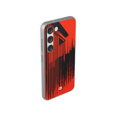 Red Lite Phone Case for Samsung - Crimson Brutalist Distortion