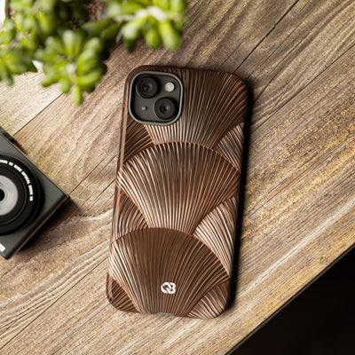 Rose Gilded Fan · Tough Phone Case for iPhone · Gold