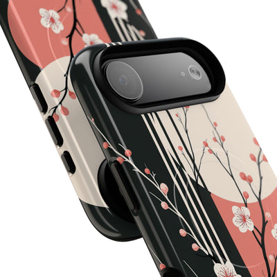Black Tough 2.0 Magsafe Phone Case for iPhone - Kyoto Midnight Blossom