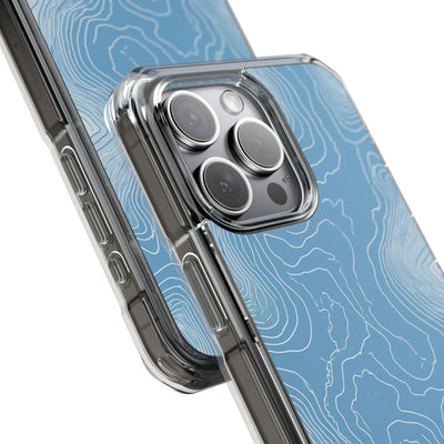 Blue Impact MagSafe Phone Case for iPhone - Glacial Ridge Topo