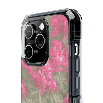Digital Blossom · Clear Impact Magnetic Phone Case for iPhone · Pink