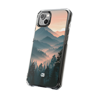 Teal Impact MagSafe Phone Case for iPhone - Alpine Teal Horizon