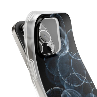 Blue Lite Phone Case for iPhone - Cyan Pulse Ripple