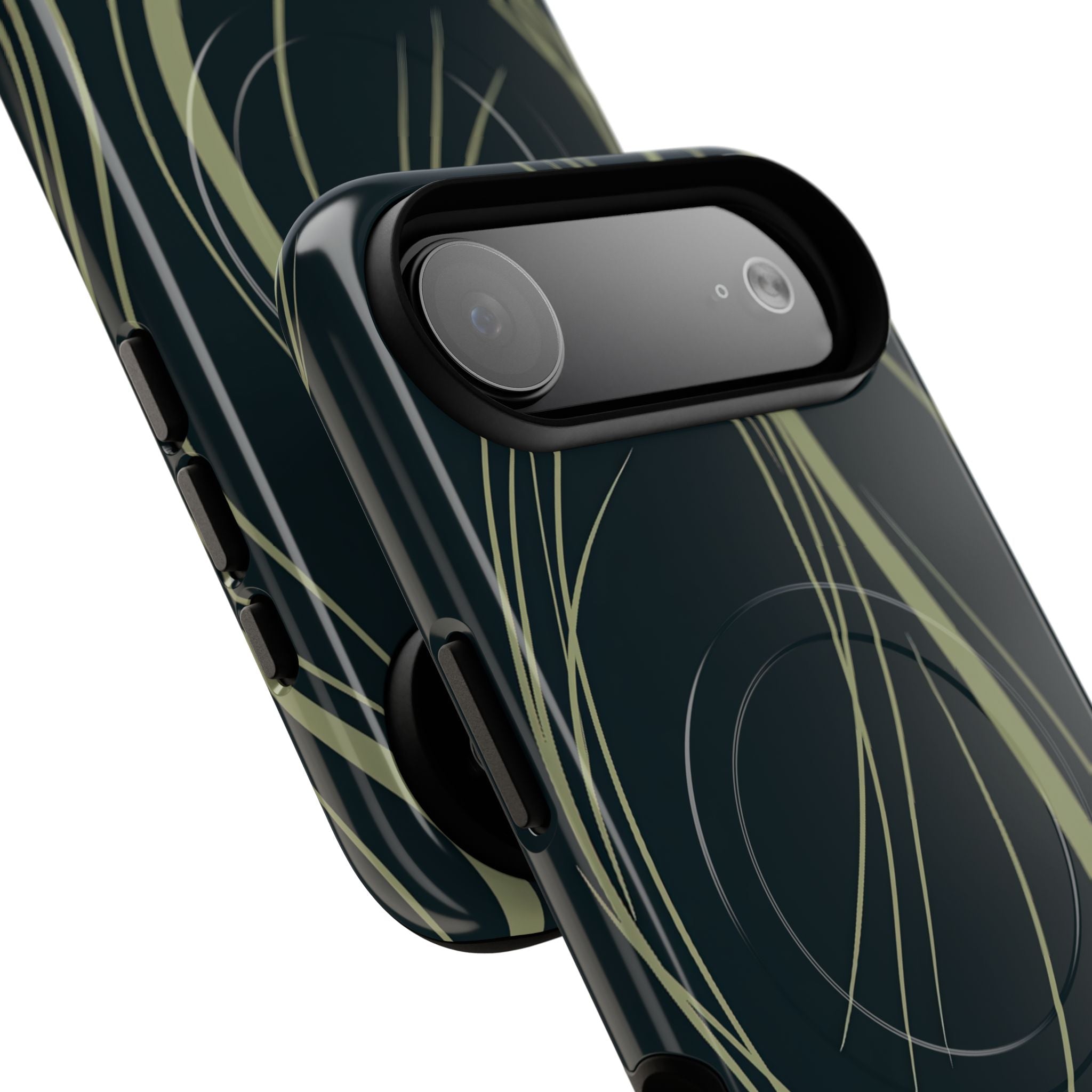 Green Tough 2.0 Magsafe Phone Case for iPhone - Obsidian Sage Flow