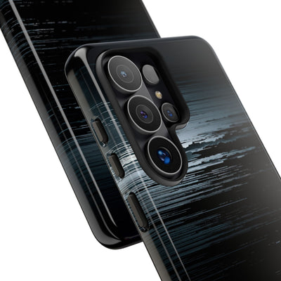 Black Tough Phone Case for Samsung - Frozen Signal Glitch