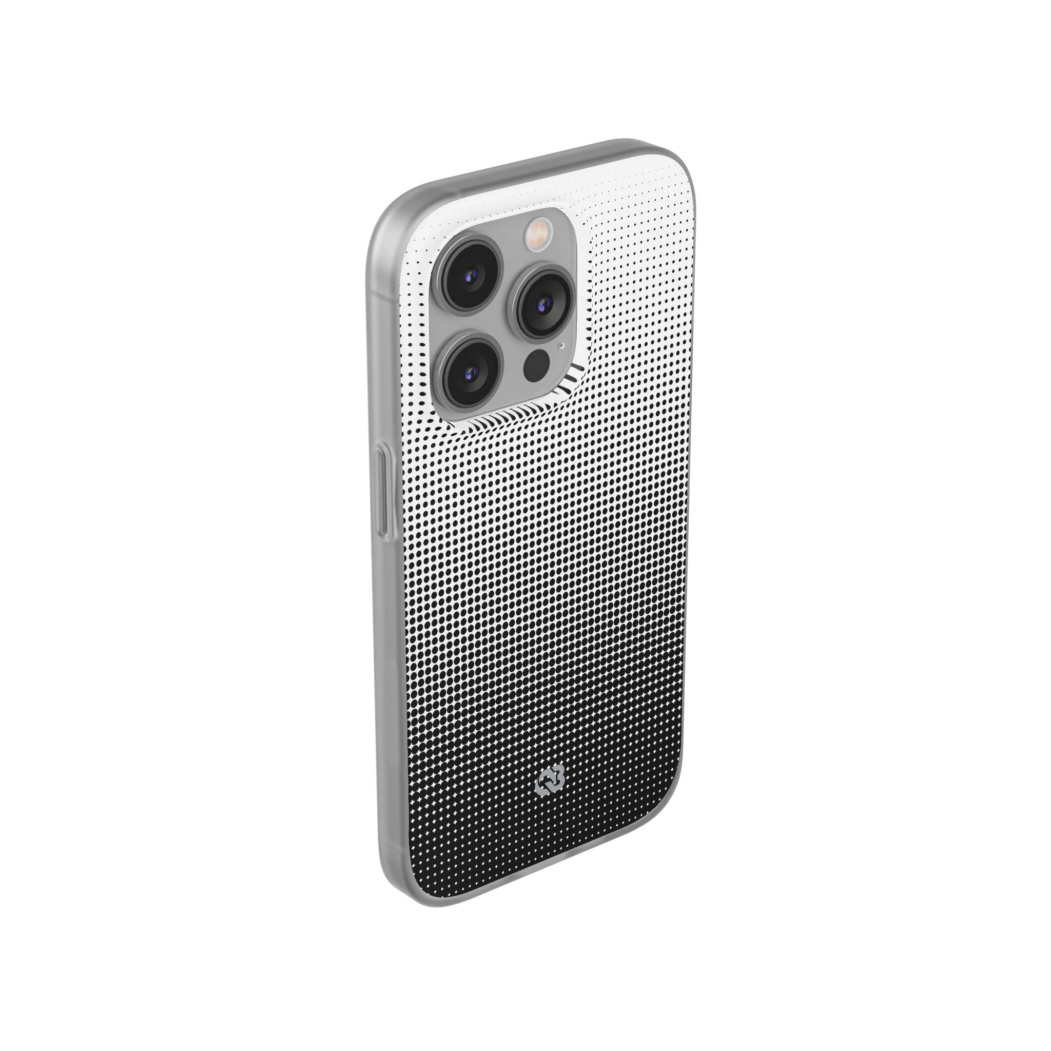 Black Lite Phone Case for iPhone - Obsidian Halftone Flux