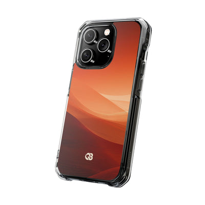 Amber Dune Horizon · Clear Impact Magnetic Phone Case for iPhone ·  Orange