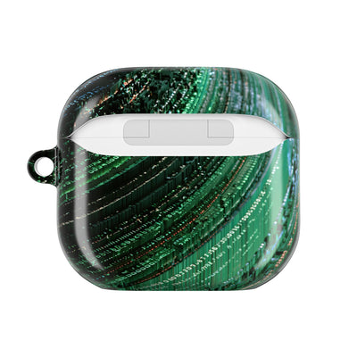 Orbital Data Stream · Hard Case for AirPods & AirPods Pro · Green