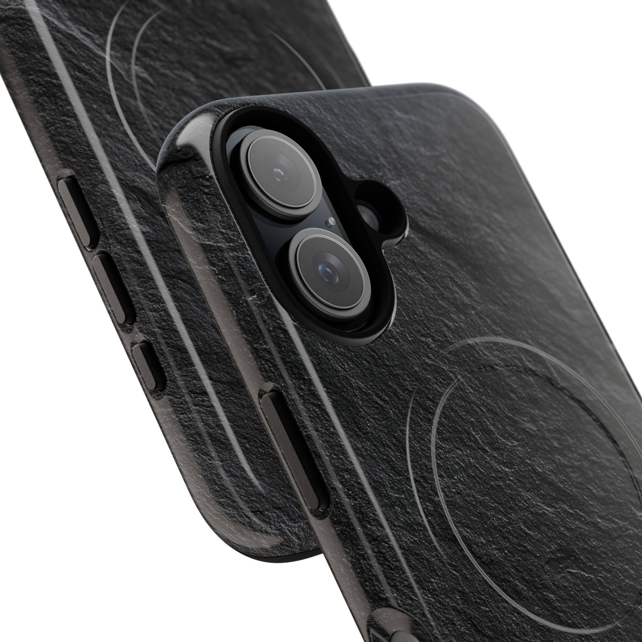Black Tough 2.0 Magsafe Phone Case for iPhone - Raw Obsidian Slate