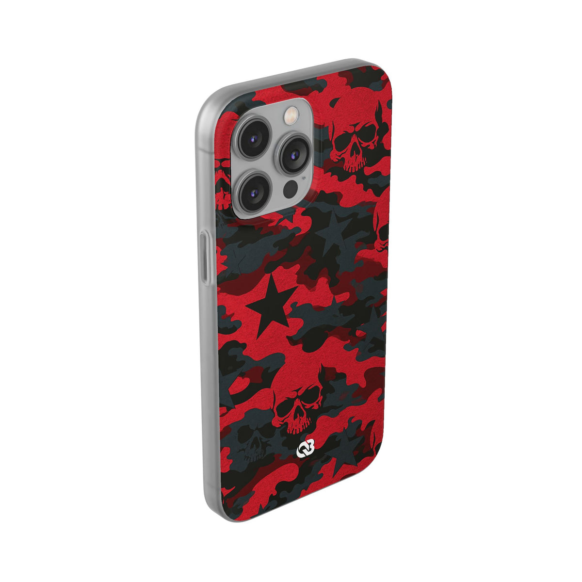 Crimson Skull Camo · Lite Phone Case for iPhone ·  Red