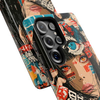 Shibuya Street Collage · Tough Phone Case for Samsung · Red