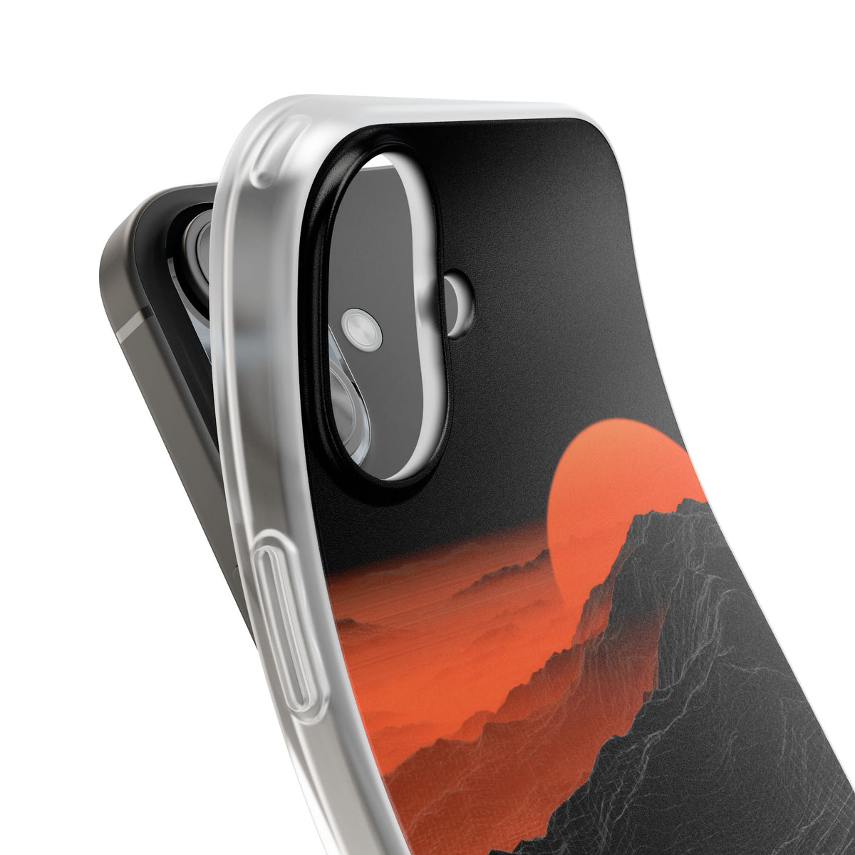 Solar Ridge Mesh · Lite Phone Case for iPhone ·  Black
