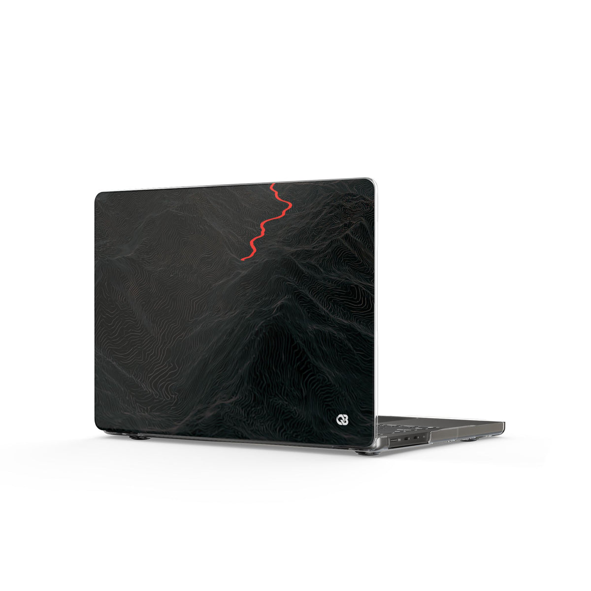 Crimson Ridge Pass · Clear Hard Case for MacBook · Black