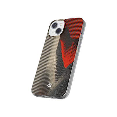 Red Lite Phone Case for iPhone - Crimson Pulse Topo