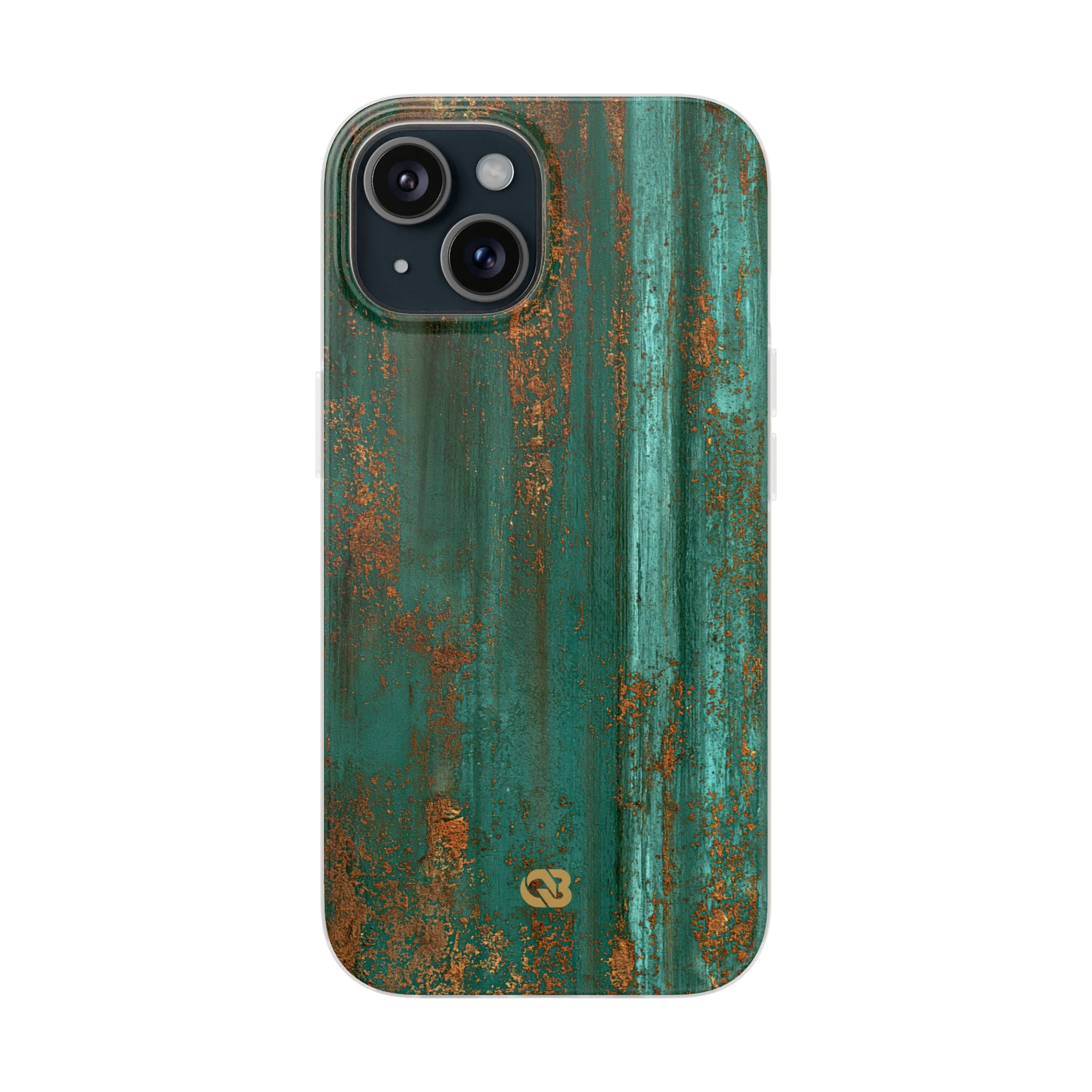 Teal Lite Phone Case for iPhone - Verdigris Copper Siding