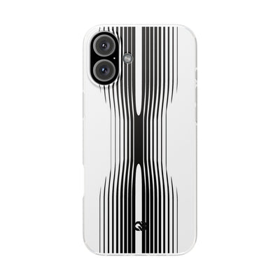 White Lite Phone Case for iPhone - Kinetic Mono Distortion