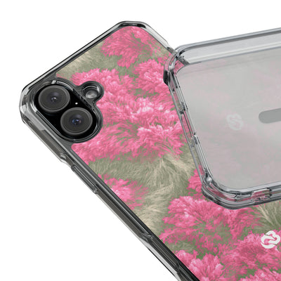 Digital Blossom · Clear Impact Magnetic Phone Case for iPhone · Pink