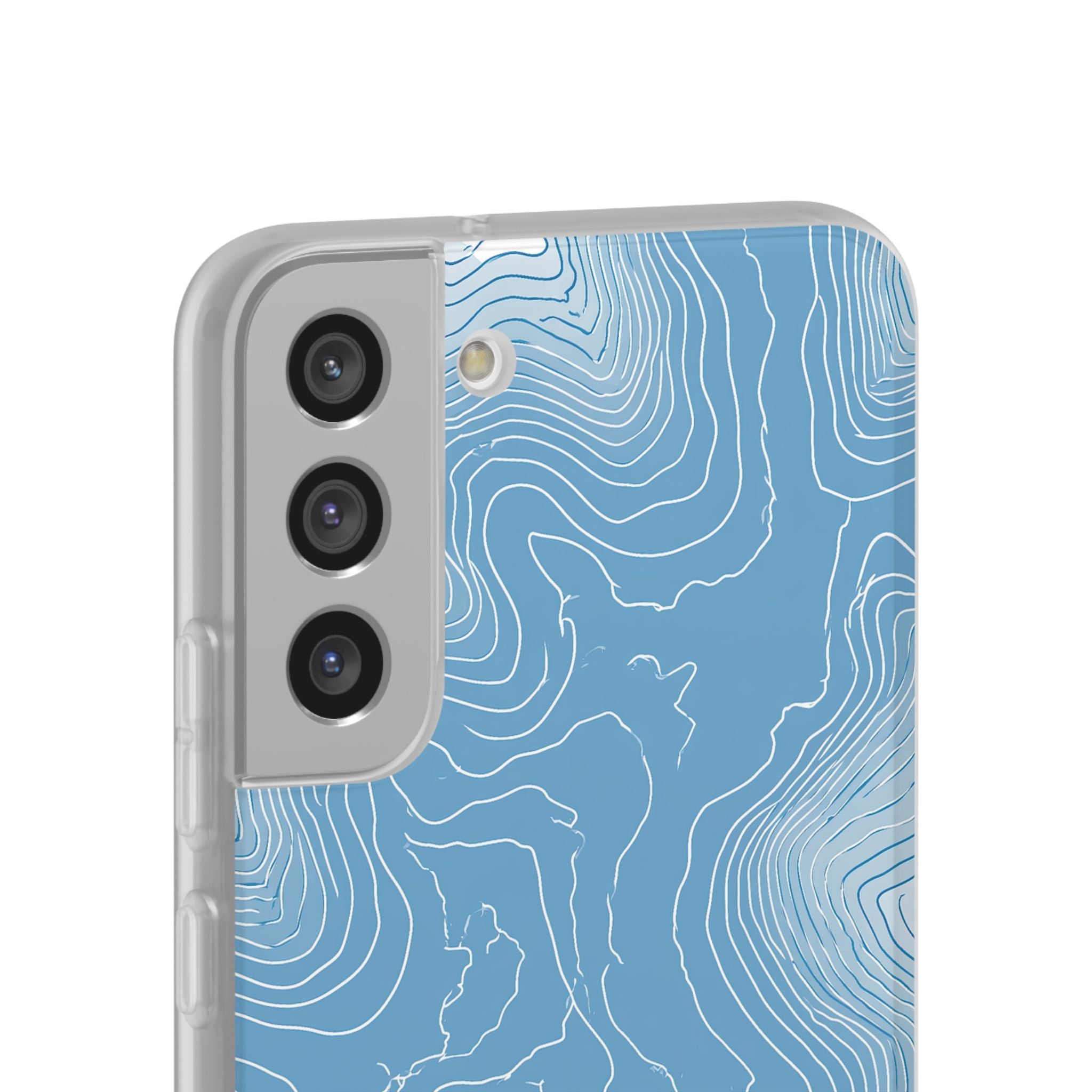 Blue Lite Phone Case for Samsung - Glacial Ridge Topo