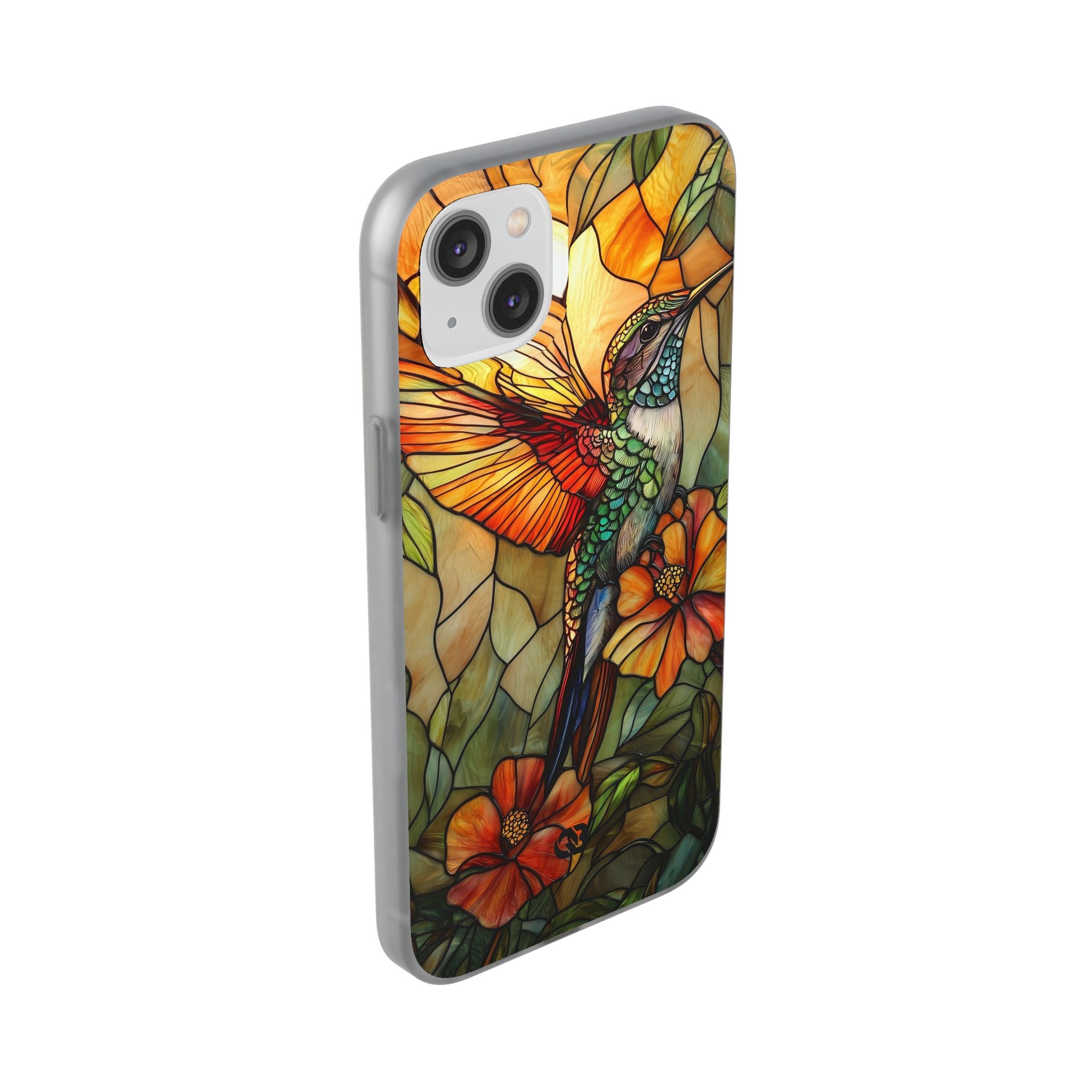 Amber Glass Hummingbird · Soft Phone Case for iPhone