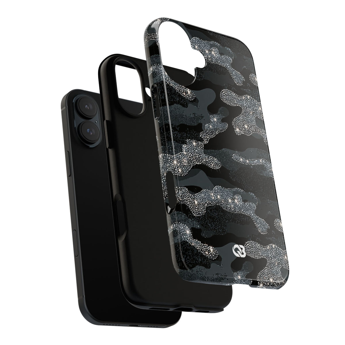 Glitter Shadow Camo · Tough Phone Case for iPhone · Black