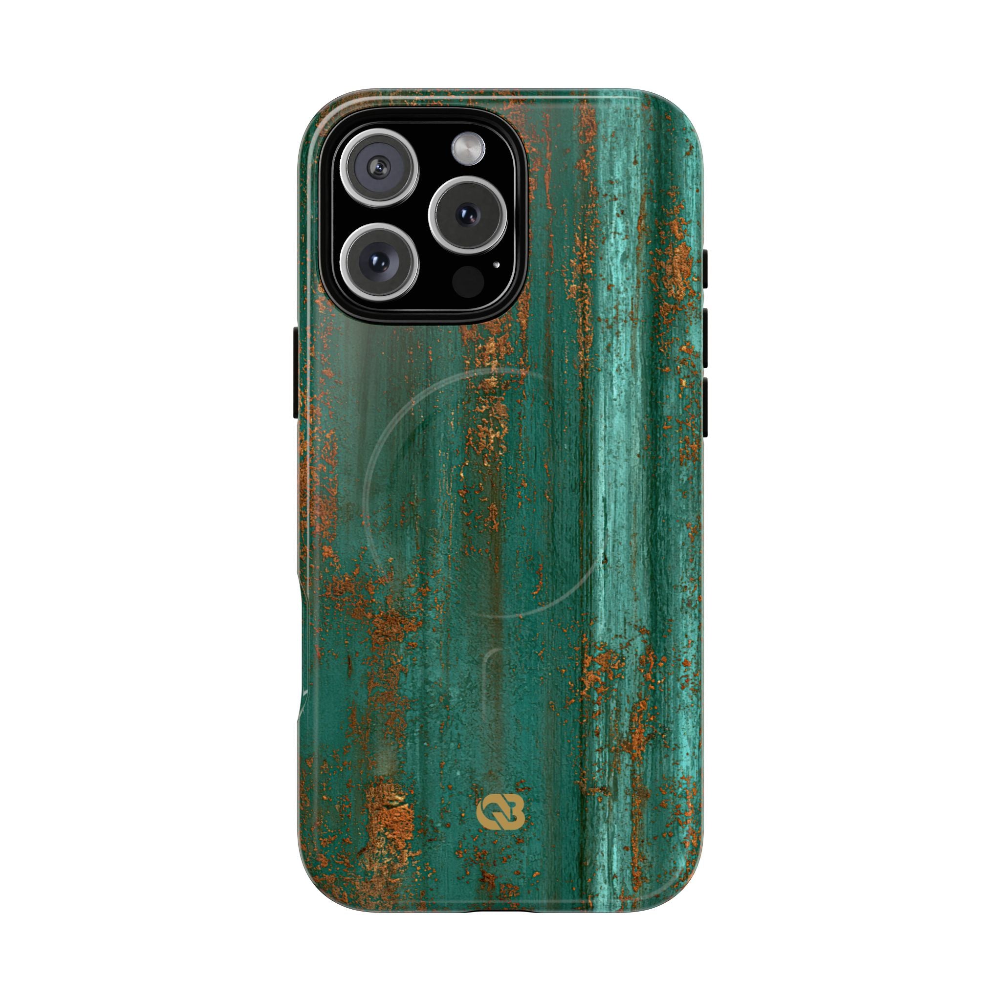 Teal Tough 2.0 Magsafe Phone Case for iPhone - Verdigris Copper Siding