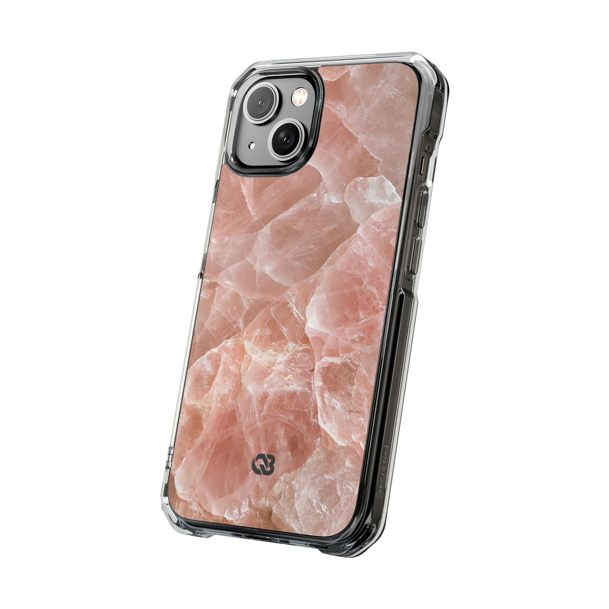Rose Quartz Facet · Clear Impact Magnetic Phone Case for iPhone · Pink