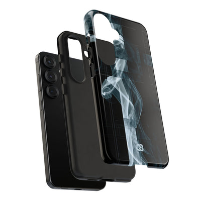 Black Tough Phone Case for Samsung - Arctic Vapor Grid
