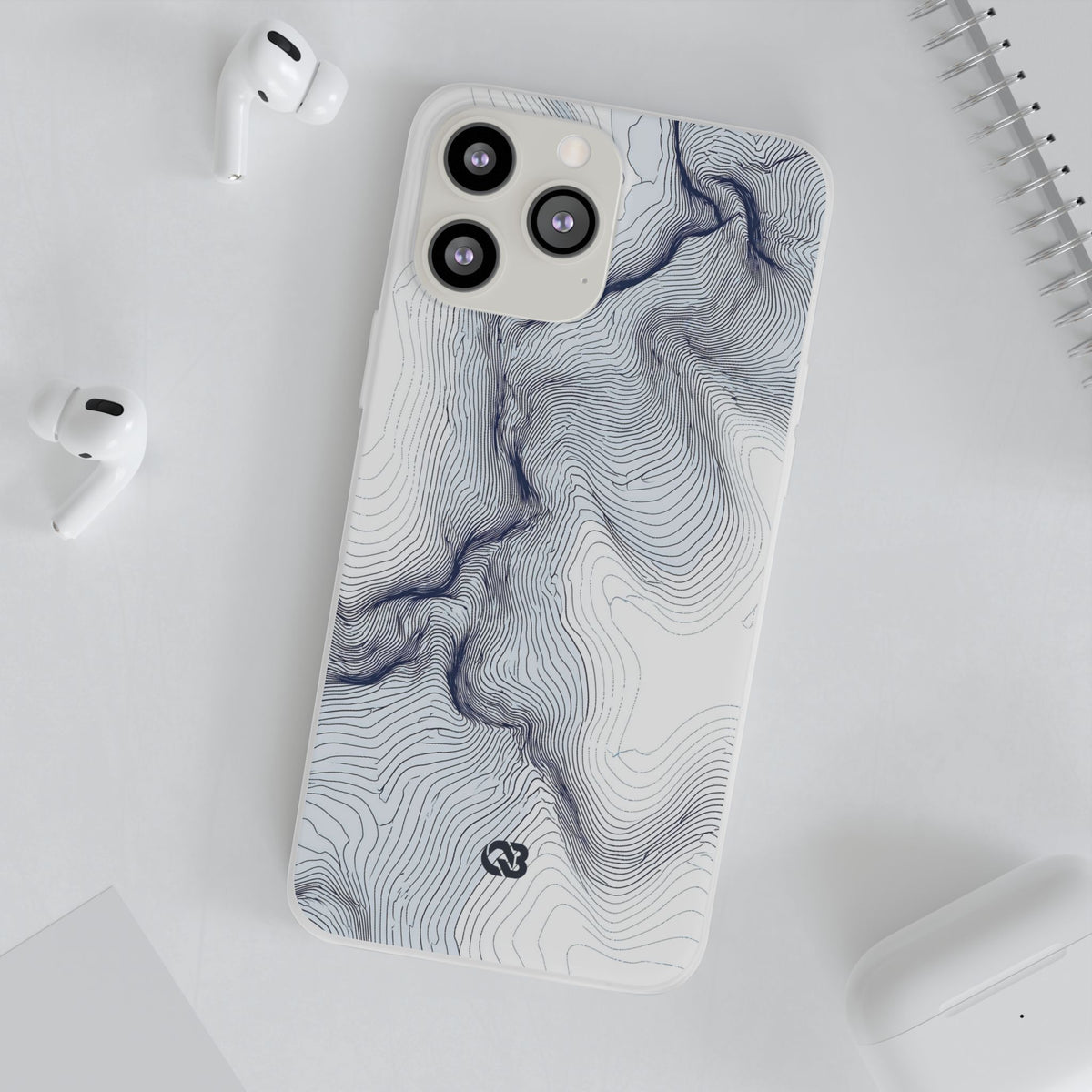 Nordic Ridge Contour · Lite Phone Case for iPhone ·  White