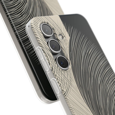 Beige Lite Phone Case for Samsung - Obsidian Cream Plume