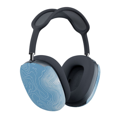 Glacial Basin Topo · Hard Case for AirPods Max · Blue