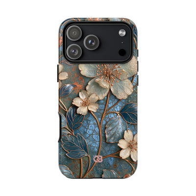 Gilded Blossom Reverie · Tough Phone Case for iPhone · Teal