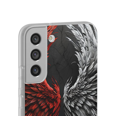 Split Crimson Wing · Soft Phone Case for Samsung