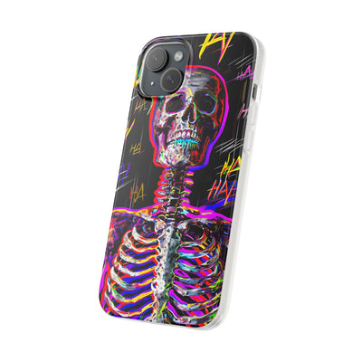 Neon Glitch Skeleton · Soft Handyhülle für iPhone