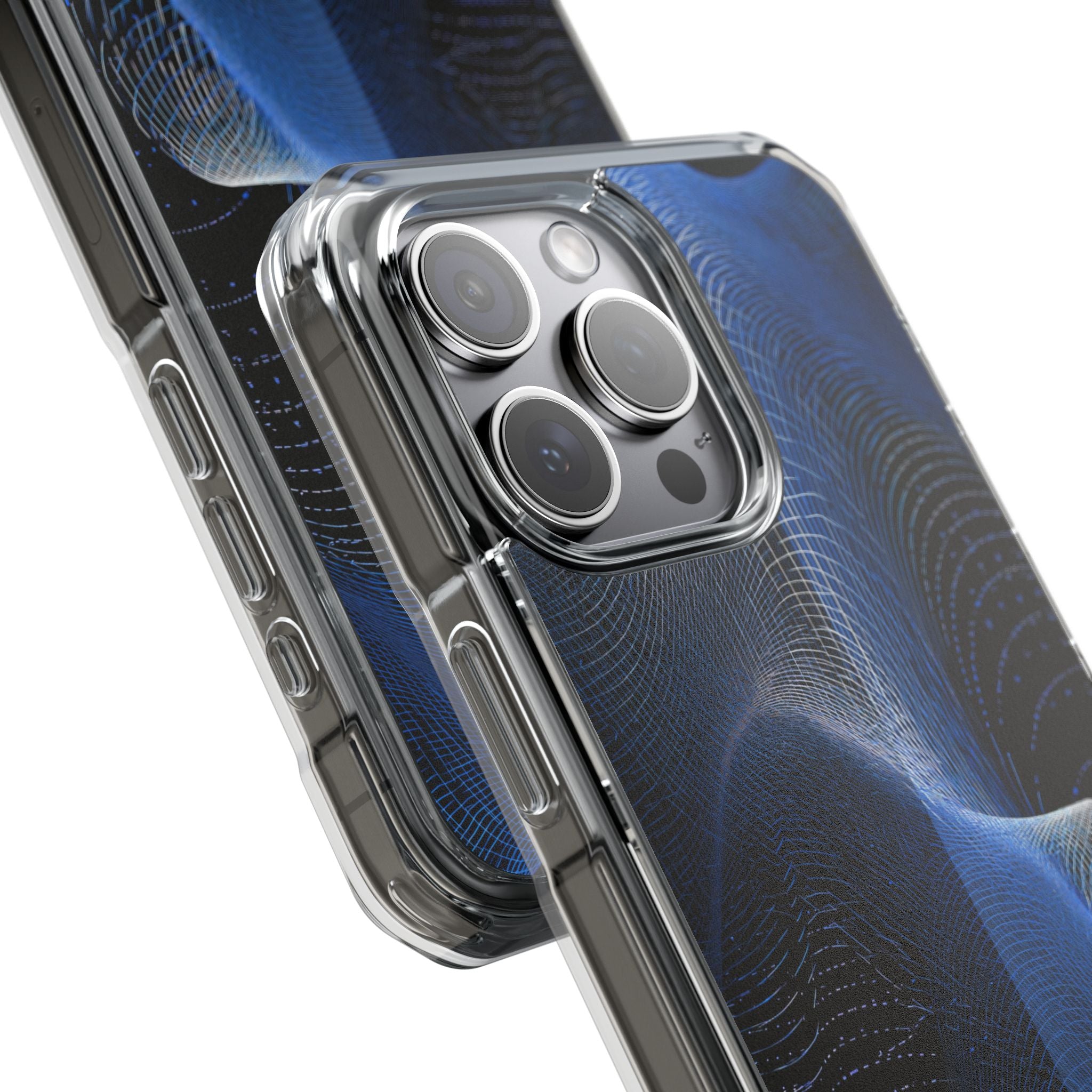 Blue Impact MagSafe Phone Case for iPhone - Electric Blue Flux