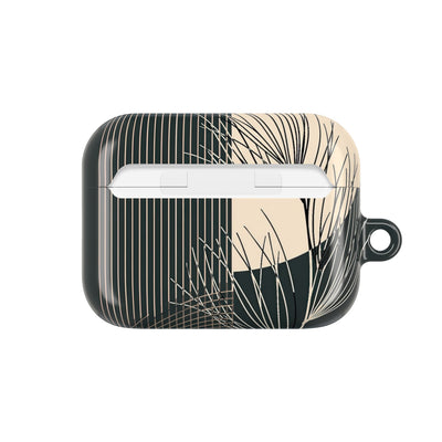 Botanical Crescent Linework · Hard Case for AirPods & AirPods Pro · Green