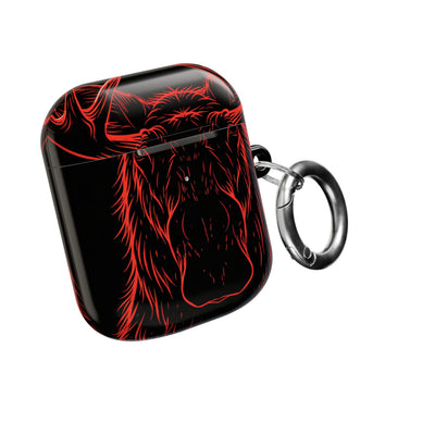 Nordic Moose Contour · Hard Case for AirPods & AirPods Pro · Red
